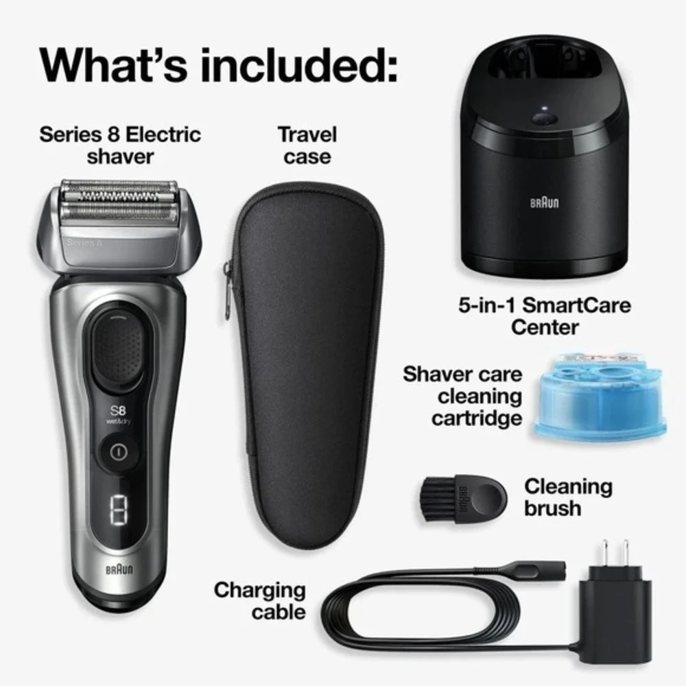 Braun Series 8 8567cc 5 in 1 Mens Electric Foil Shaver Smart-Care Center Razor A